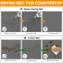 Coffee Mat Dish Drying Mats for Kitchen Counter, Waterproof Coffee Bar Accessories, Deep Gray, 12"*19"