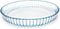 Pie Plate 10.5 Inch, Oven Glass Pie Pan for Baking Pie Crust, Clear Baking Dish with Rippled Edge