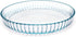 Pie Plate 10.5 Inch, Oven Glass Pie Pan for Baking Pie Crust, Clear Baking Dish with Rippled Edge