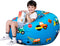 Lukeight Stuffed Animal Storage Bean Bag Chair Cover for Kids, XX-Large Construction Zipper Cover for Organizing Plush