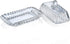 Countertop Clear Glass Butter Dish with Lid for - Refrigerator Door Shelf, Glass Butter Keeper Container, Butter Holder