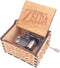 Music Box Hand Crank, Antique Engraved Carved Crafts, Plays Song of Storms, Brown
