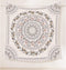 Simpkeely Sketched Floral Medallion Tapestry, Bohemian Mandala Wall Hanging for Home Décor, 59.1 x 59.1 Inches (Mauve)
