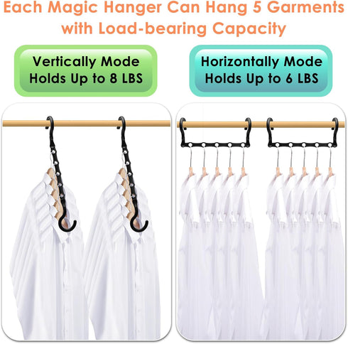 Closet Organizers and Storage, 8 Pack Upgraded Cascading Hangers for Heavy Clothes, Magic Closet Organization