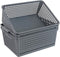 Farmoon Grey Plastic Weave Organizer Basket, 3 Packs of Plastic Storage Baskets