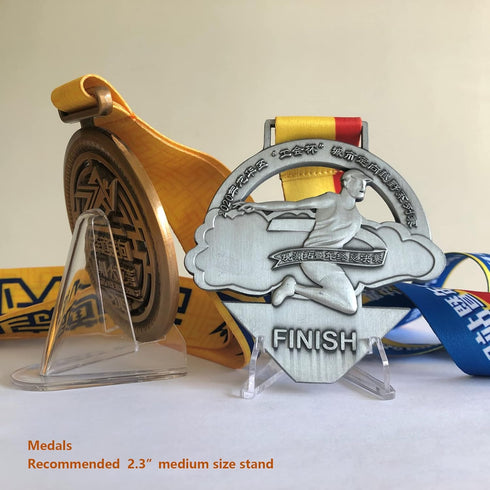 24 Packs Card Stands for Displaying Graded Cards, Challenge Medals, and Casino Chips (2.3 Inch Tall, Clear)