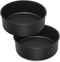 E-far 8 x 3 Inch Cake Pan Set of 2, Nonstick Stainless Steel Round Pans for Baking Birthday Wedding Layer Cakes