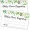 50 Baby Shower Name Suggestion Cards, Greenery Design for Baby Shower Games, 3.5 x 2 Inches