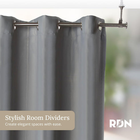 Room/Dividers/Now Adjustable Ceiling Mounted Curtain Rod, Heavy Duty 36-56 Inches Extendable Rods for Walls, Ceilings,