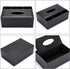 PU Leather Tissue Box Cover, Multifunctional Holder for Stationery and Remote Control, Stylish Desktop Organizer (Black)