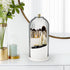 Bathroom Organizer Countertop, Toothbrush Holders with Sliding Lid, Rotating 3 Slots Tooth Brush Toothpaste Caddy