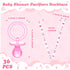 36 Coume Pcs Shower Party Pacifiers Necklace Acrylic Pacifiers Party Favors Charm Necklace for Shower Decorations