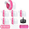 Chicken Feeder Port, 6 Pack Chicken Feeders No Waste with 6 Lids