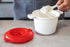 KitchenCraft Rice Cooker, Microwave Steamer, 1.5 Litre, BPA Free Plastic, White/Red