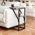 NEFROM ET-D-GY1 C-Shaped End Table, Small Couch Side Table, Sofa TV Tray Table for Living Room, Bedroom, Bedside
