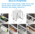 LYART 4Pcs Premium Sink Sponge Holder for Kitchen Sink Caddy - SUS304 Stainless Steel Waterproof Rustproof (Silver)
