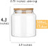 Glass Jar with Lid - 17.6 FL oz Airtight Glass Storage Jar for Kitchen Counter, Decorative Jar for Food