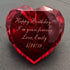 Personalized Custom Engraved Crystal Paperweight, Pink and Blue Diamond