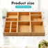 Fabsome Drawer Organizer, Set of 9 Bamboo Wood Storage Boxes for Kitchen, Makeup, Bathroom, Office