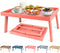 Bamboo Bed Table Tray with Support Bar and Foldable Legs, Breakfast Food