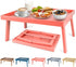 Bamboo Bed Table Tray with Support Bar and Foldable Legs, Breakfast Food