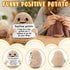 TOYMIS Mini Funny Knitted Wool Potato Toy with Positive Card - Creative Cute Crochet Doll Cheer Up Gift for Friends