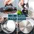 MANO Steamer Pot for Cooking, 11.8 Inch 2-Tier Stainless Steel Steaming Pot with Lid for Vegetables, Dumplings