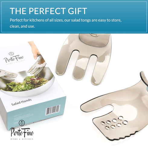 Salad Hands - Space Saving Salad Tongs for Serving, Dishwasher Safe, One Pair