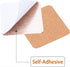 54 Pcs Cork Coasters, 4 Inches with Adhesive, Bulk Cork Sheets Mats for Drinks, Plants, DIY Crafts, Office (4"x 4",