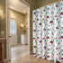 Shower Curtain Polyester, Christmas Red Truck Car Print with Trees, 70 x 70 Inch