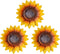 YEAHOME 9'' Sunflower Wall Decor, Set of 3 Metal Flower Art Decorations for Spring Yard Garden, Handmade Gift for Home