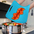 Silicone Chopping Mat, Flexible Thick Cutting Board, Food Grade Material, Non-Slipping, 12.6 x 9.6 inch (Blue)