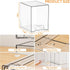 Yieach 7.5"H Drawers,4 Pack Closet Countertop Stackable Storage Clear Acrylic Drawer Organizer for Vanity,Under