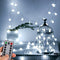 WERTIOO 33ft Battery Operated String Lights with 100 LEDs Globe, Remote Control, 8 Modes, Timer, Indoor/Outdoor (White)