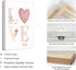3 Pcs Nursery Canvas Wall Art Pink Sun Rainbow Hearts Posters Prints Boho Kids Room Pictures Wall Decor for Toddlers