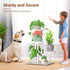 3 LASZOLA White Tier Plant Stand Indoor Heavy Duty Rack for Modern House Planter, Metal and Wooden Vertical Organizer