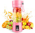 E&M's Portable Blender & Juicer Combo, USB Rechargeable, Pink, Medium