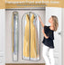 2 Packs MISSLO 65" Clear Garment Bags for Hanging Clothes, 4" Gusseted Dress Bags for Closet Storage Dress Protector