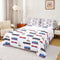 Erosebridal Cartoon Train Bed Sheets Red Blue Train Sheet Set for Boys