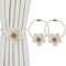 KLOGTSIND Magnetic Curtain Tiebacks, 2 Pack Flower Curtain Holdbacks for Draperies, Elegant