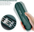 Travel Cutlery Set, 18/8 Stainless Steel Utensils, Reusable with Case, Portable Silverware Lunch Box (Green)