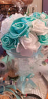 100pcs DIY Real Touch 3D Artificial Foam Rose Head - Without Stem for Wedding Party Home Decoration (Tiffany)