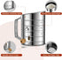 Esvopa 3 Flour Sifter for Baking, Stainless Steel Cup Flour Sifter with Rotary Hand Crank, Fine Mesh and Agitator Flour