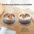 Portable Reusable Pour Over Coffee Dripper, Paperless Collapsible Coffee Maker with Stainless Steel Mesh Screen (Grey)