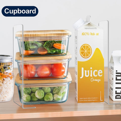 Acrylic Shelf Dividers for Closet Organization, 10pack 8” Tall Clear Plastic Shelf Organizers for Cabinets