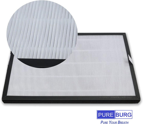 PUREBURG BAP20-HF Replacement Filters for Bagotte BAP20 Air Purifier, 2-Pack H13 HEPA Activated Carbon