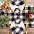 Plaid Table Runner for Christmas Decorations, 2 Packs 13x108 Inch Black White Table Runner, Buffalo Plaid Table Runners
