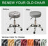 Set 4, 12-15 Inch FUANGUI Bar Stool Covers Round of Waterproof PU Seat Covers With Elastic Bands, Chair Covers Washable