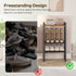 4-Tier 4-8 SS64BR YATINEY Narrow Shoe Rack, Tall Shoe Rack for Pairs, Slim Shoe Storage Organizer with Wooden Top