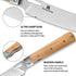 ZhengSheng 4.8” Folding Chef Knife, Ultra Sharp 440A Stainless Steel Blade, Natural Olive Handle, Japanese Style Pocket